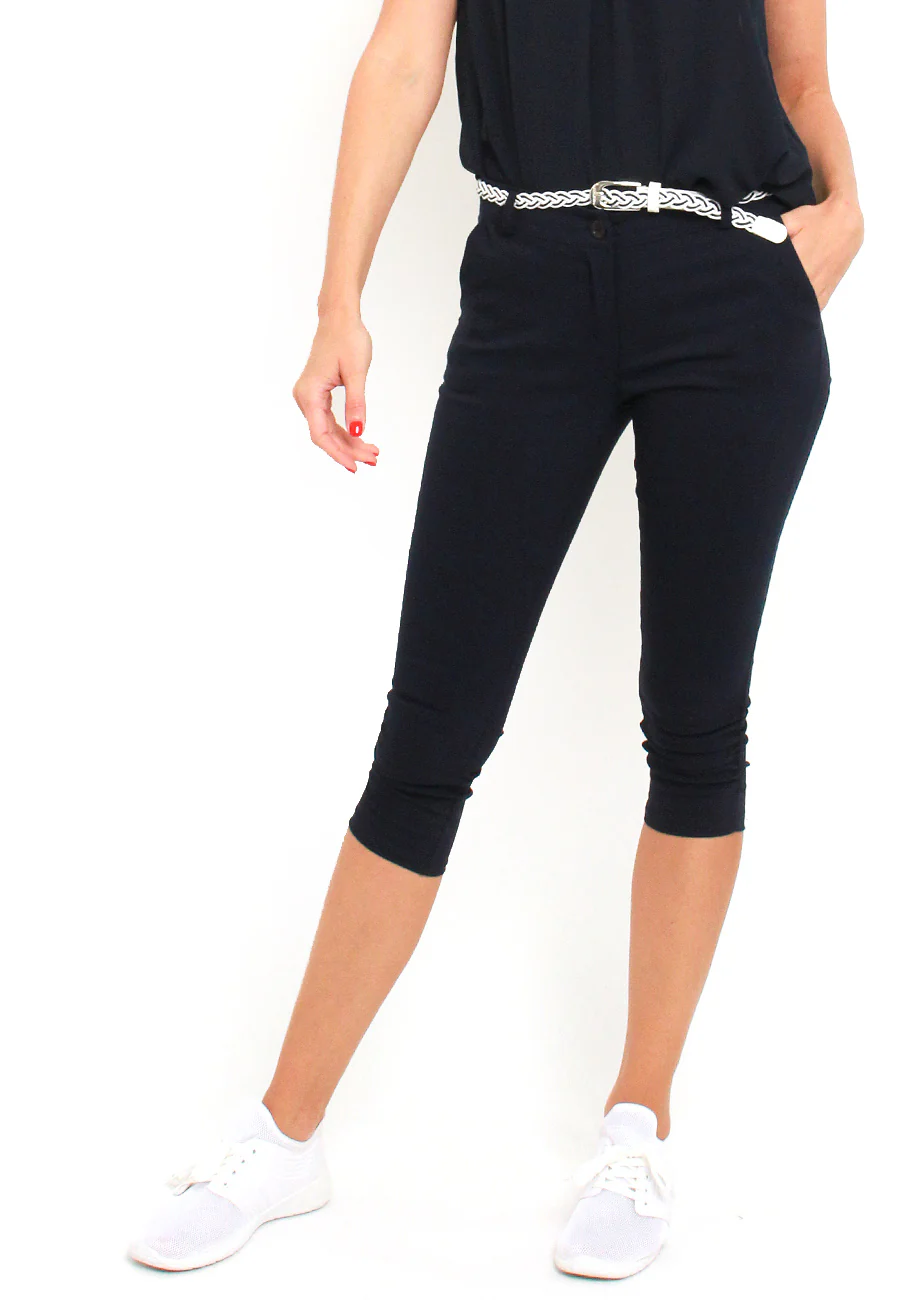 Caprihose Leni mit Gürtel